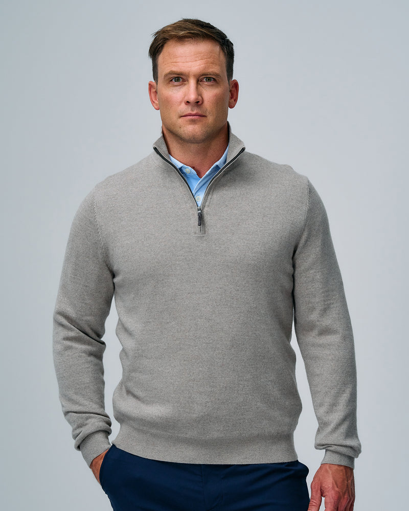 Baruffa Merino Quarter Zip Windsweater