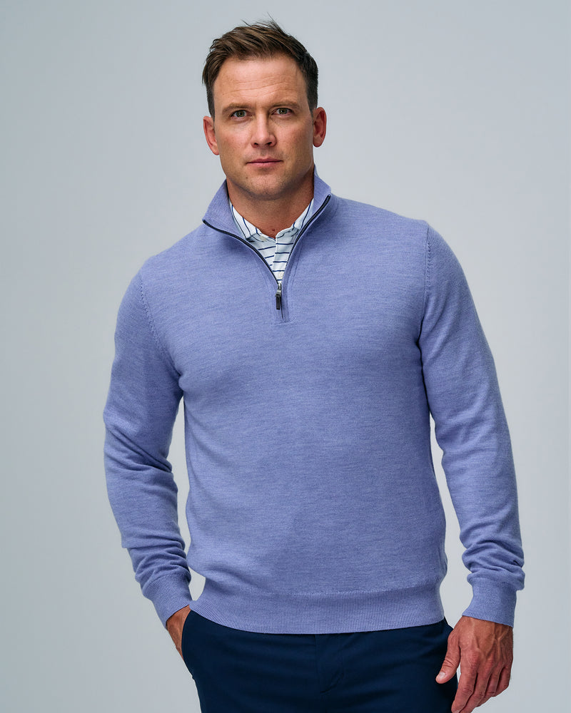 Baruffa Merino Quarter Zip Windsweater