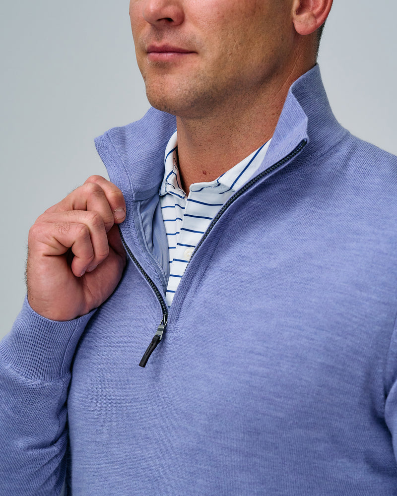 Baruffa Merino Quarter Zip Windsweater