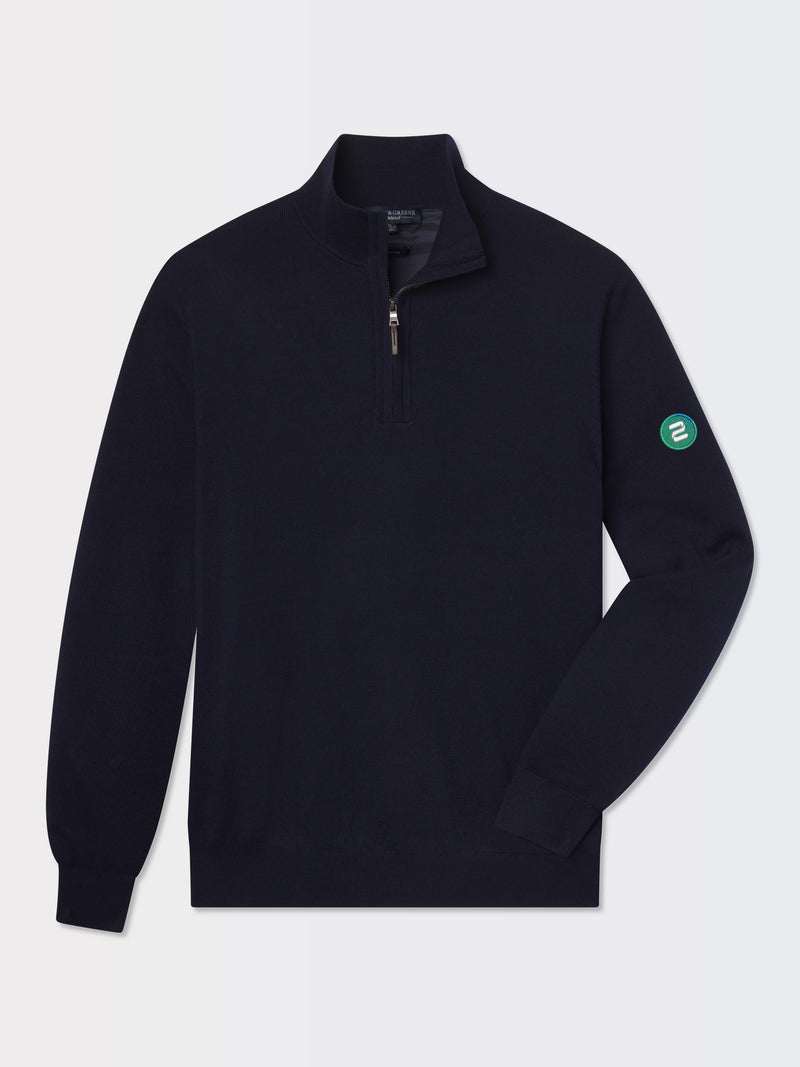 2 WAY ICON | BARUFFA MERINO QUARTER ZIP SWEATER