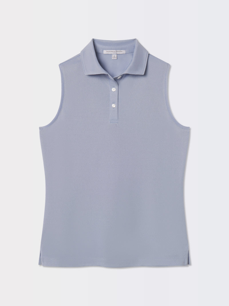 DIANA SLEEVELESS PIQUE POLO