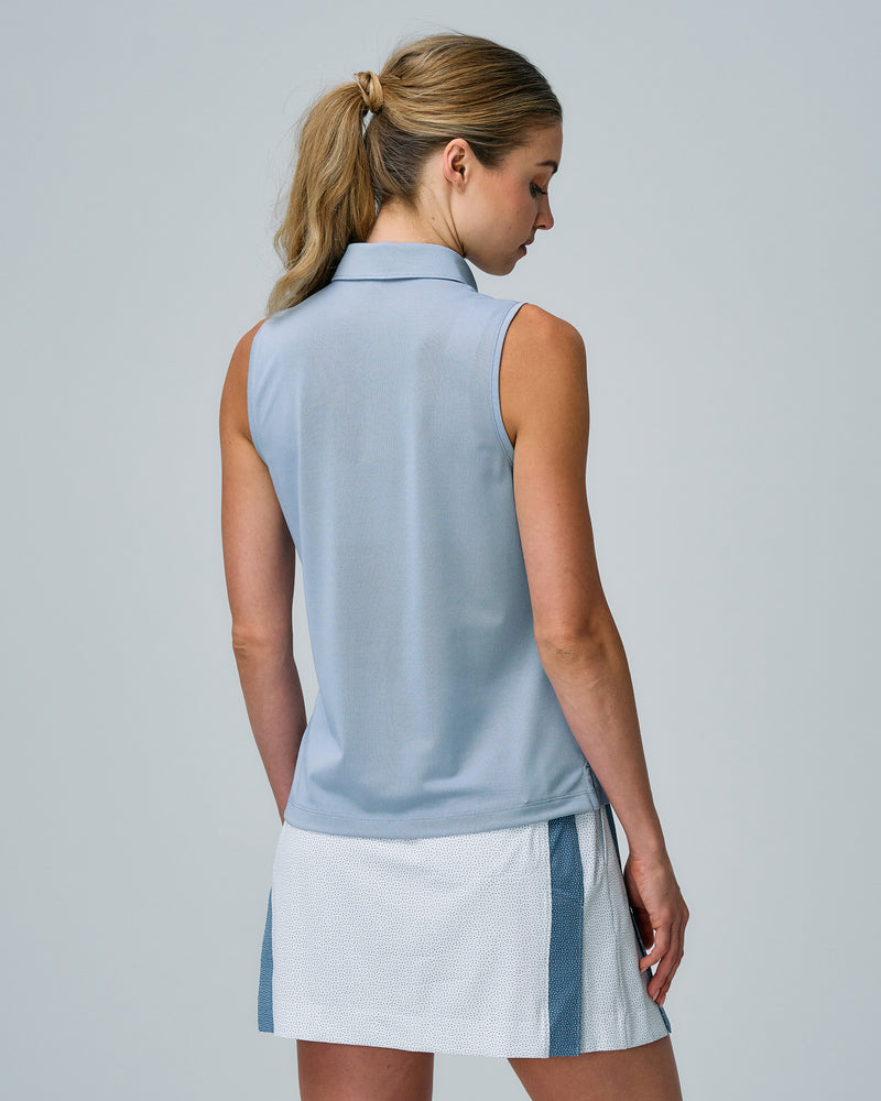 DIANA SLEEVELESS PIQUE POLO