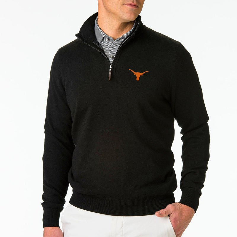 Texas | Baruffa Merino Quarter Zip Windsweater | Collegiate - Fairway & Greene