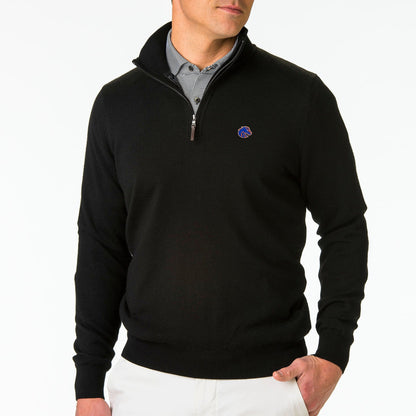 Boise State | Baruffa Merino Quarter Zip Windsweater | Collegiate - Fairway & Greene