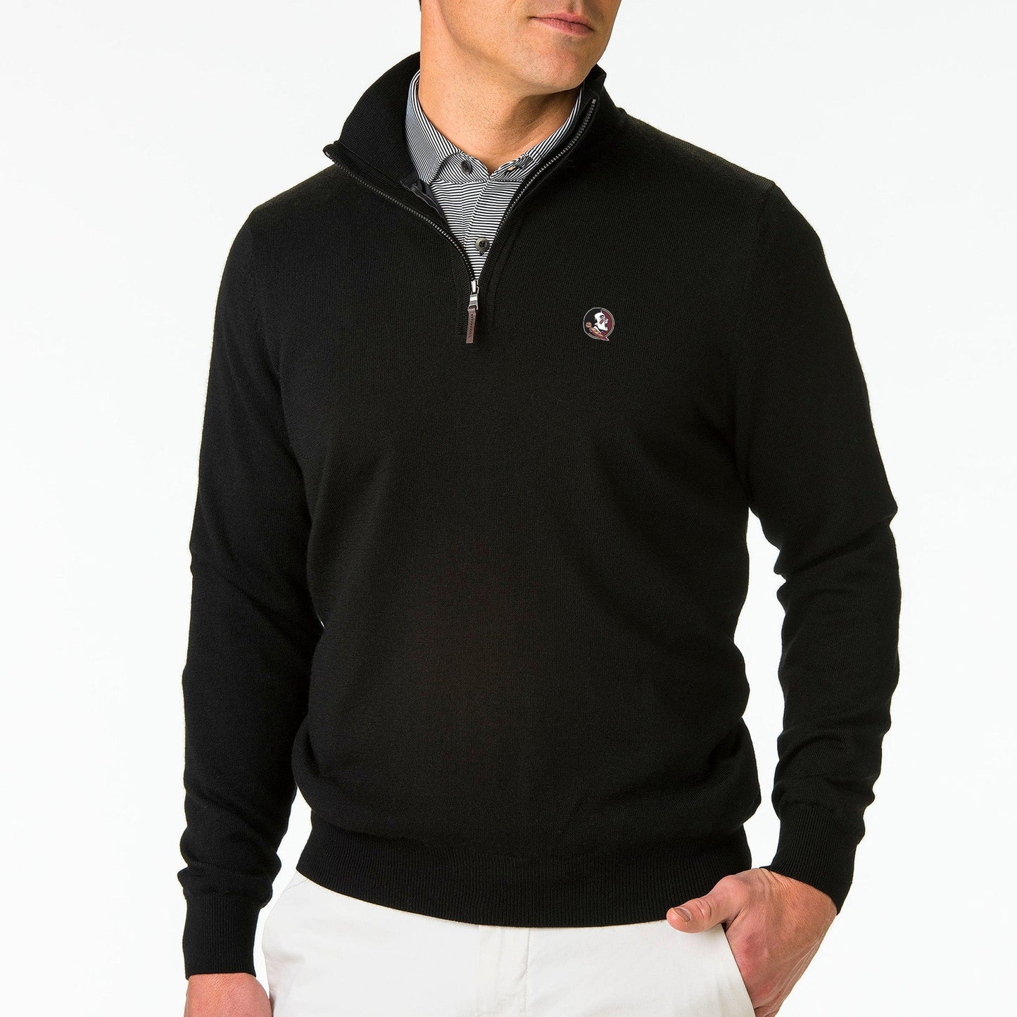 FSU Seminoles | Baruffa Merino Quarter Zip Windsweater | Collegiate - Fairway & Greene