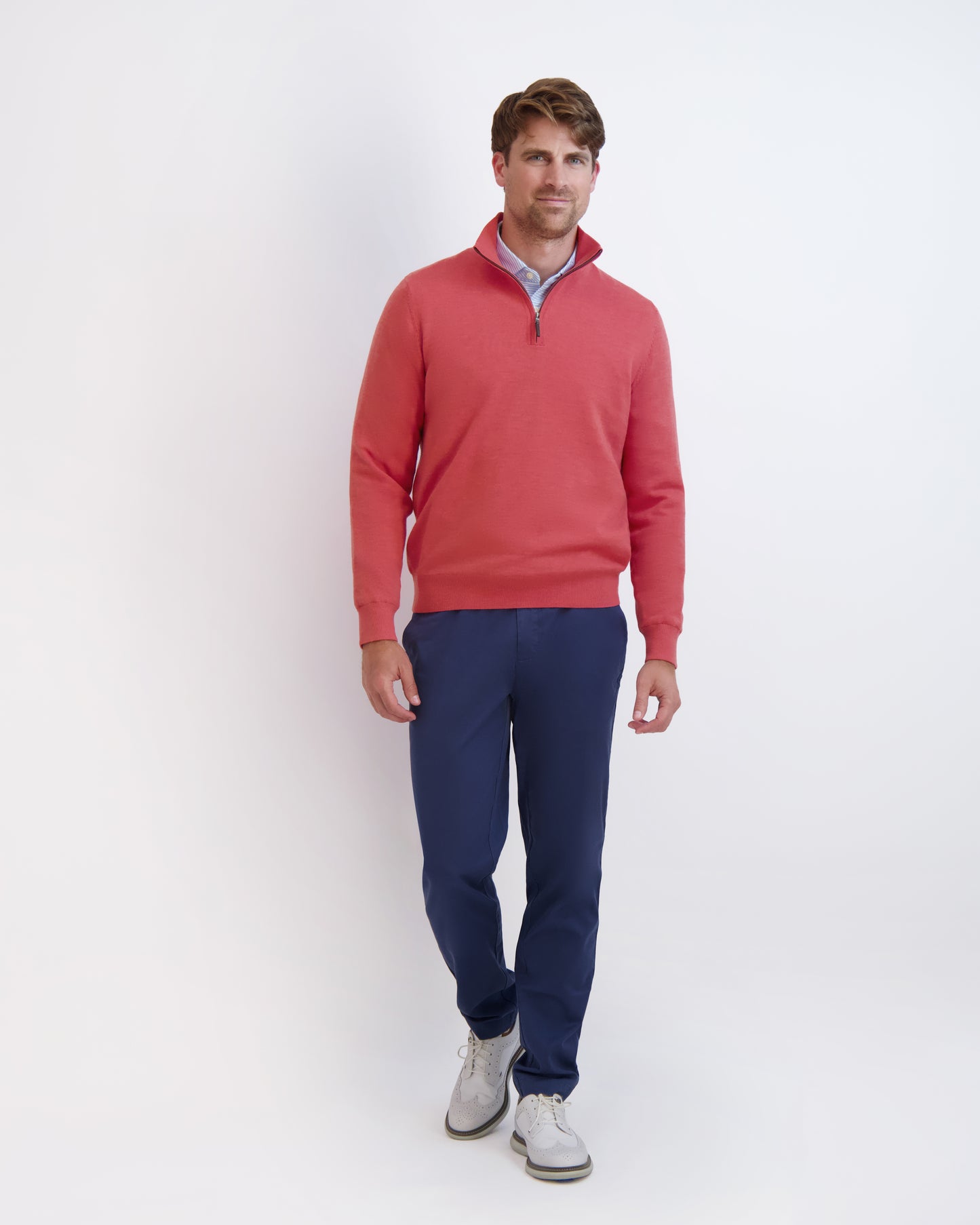 Baruffa Merino Quarter Zip Windsweater