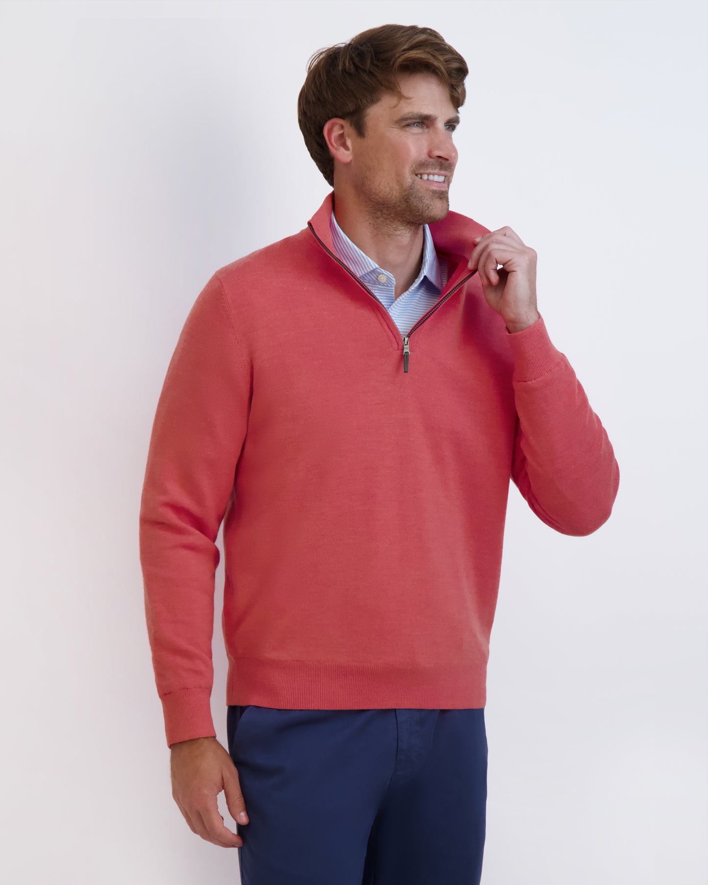 Baruffa Merino Quarter Zip Windsweater