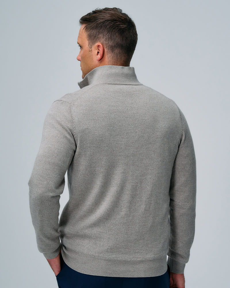 Baruffa Merino Quarter Zip Windsweater