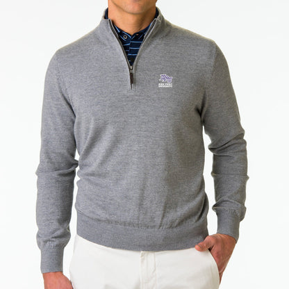 High Point University | Baruffa Merino Quarter Zip Windsweater | Collegiate - Fairway & Greene