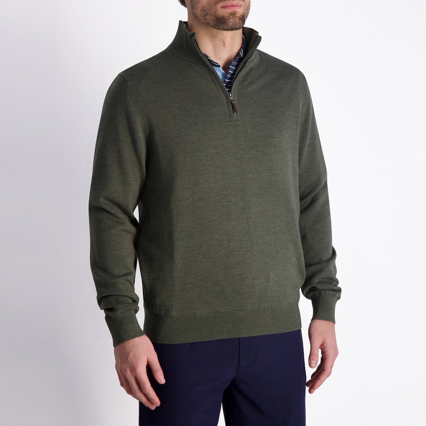 Baruffa Merino Quarter Zip Windsweater