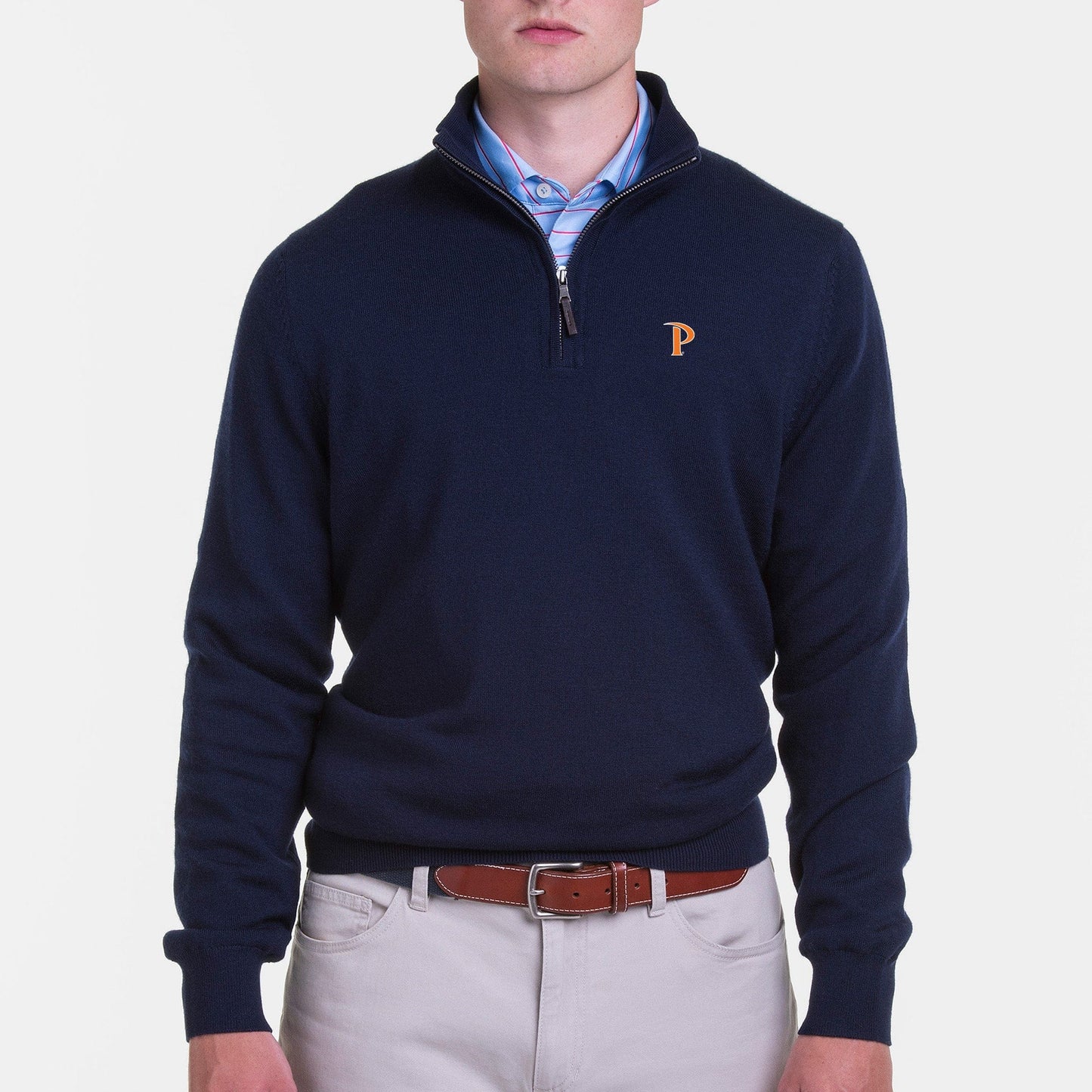 Pepperdine | Baruffa Merino Quarter Zip Windsweater | Collegiate - Fairway & Greene