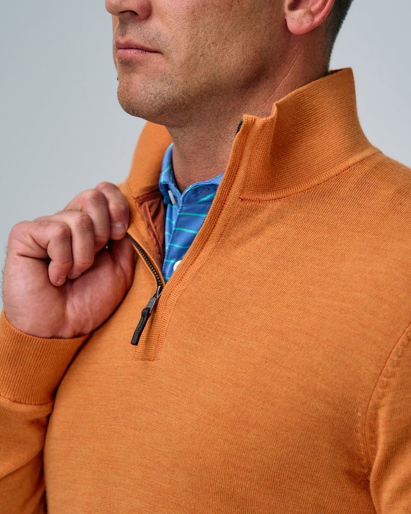 Baruffa Merino Quarter Zip Windsweater