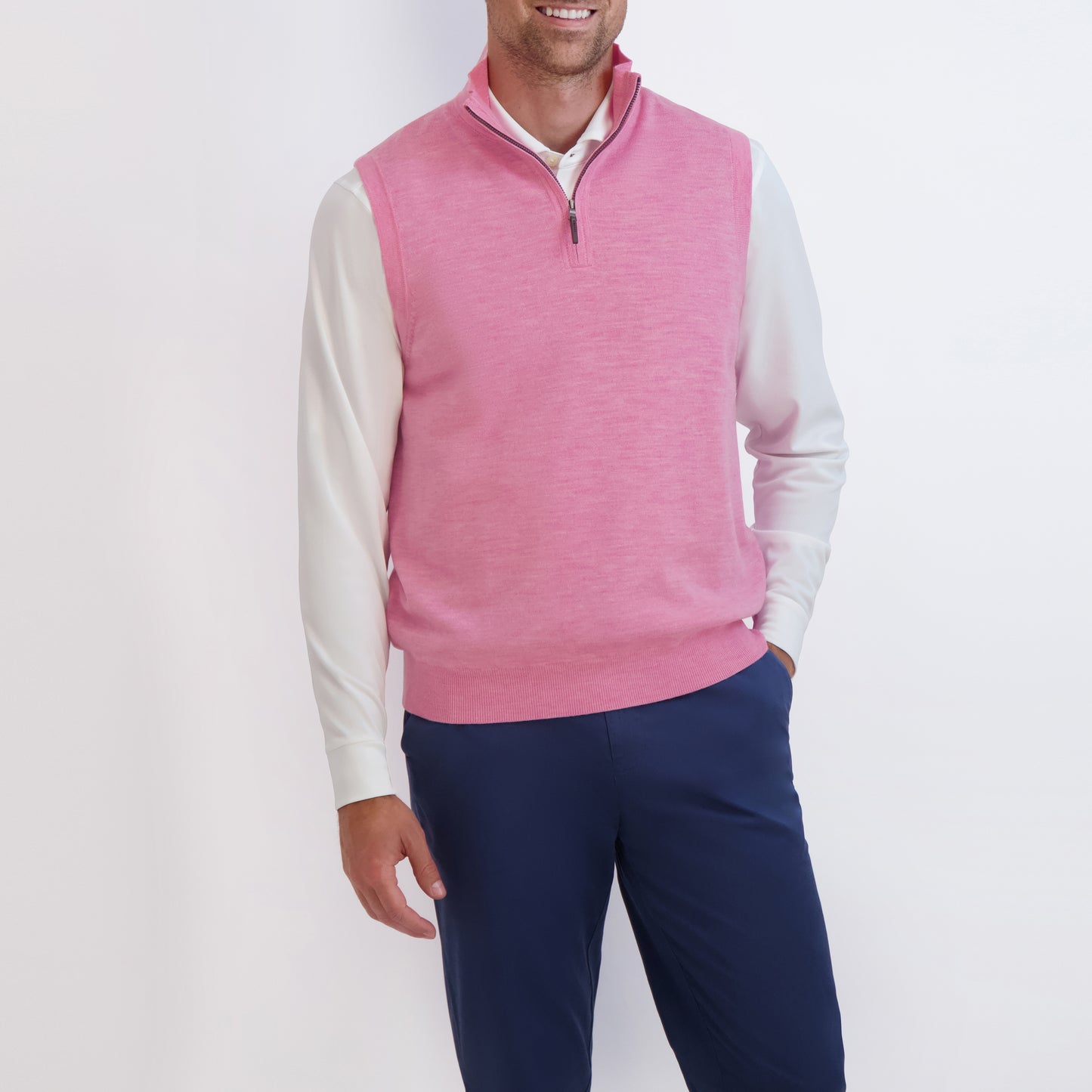 Baruffa Merino Quarter Zip Windvest