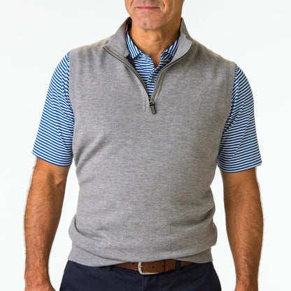 Baruffa Merino Quarter Zip Windvest - Fairway & Greene