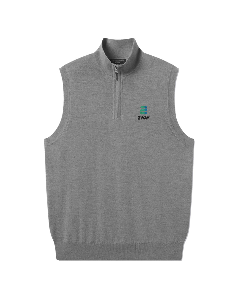 Baruffa Merino Quarter Zip Windvest | 2WAY Stacked