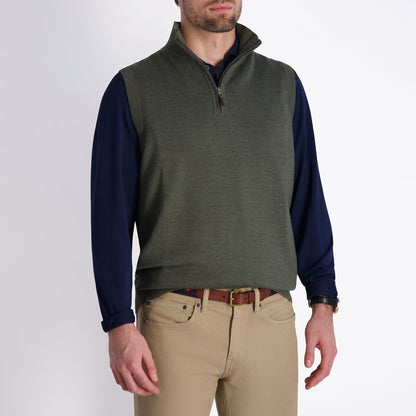 Baruffa Merino Quarter Zip Windvest - Fairway & Greene