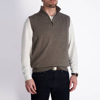 Baruffa Merino Quarter Zip Windvest - Fairway & Greene