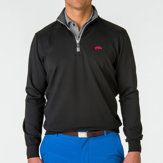 Arkansas Razorbacks | Caves Quarter Zip Pullover | Collegiate - Fairway & Greene