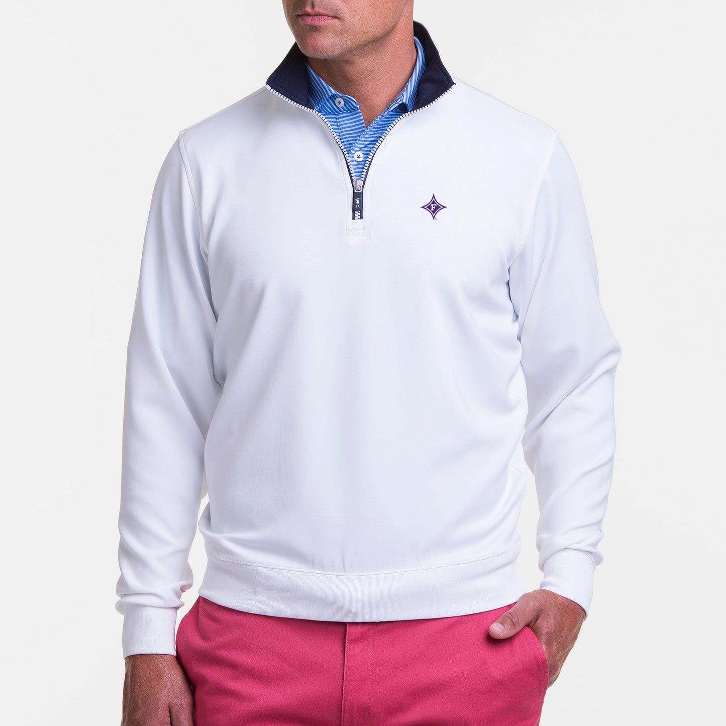 Furman University | Caves Quarter Zip Pullover | Collegiate - Fairway & Greene