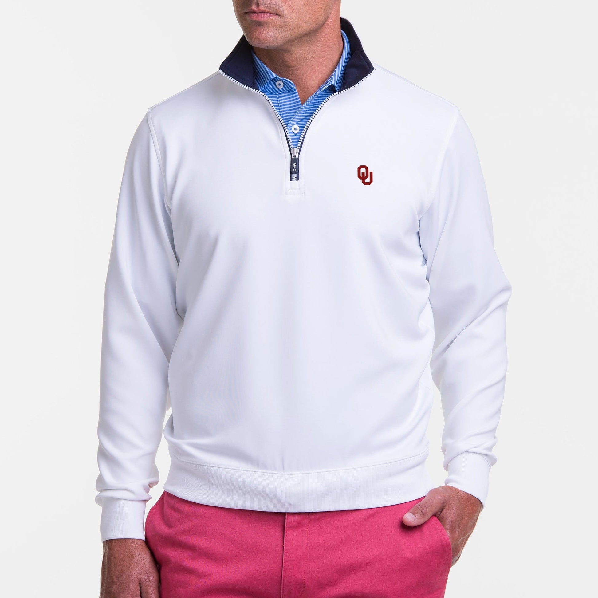 Oklahoma | Caves Quarter Zip Pullover | Collegiate - Fairway & Greene