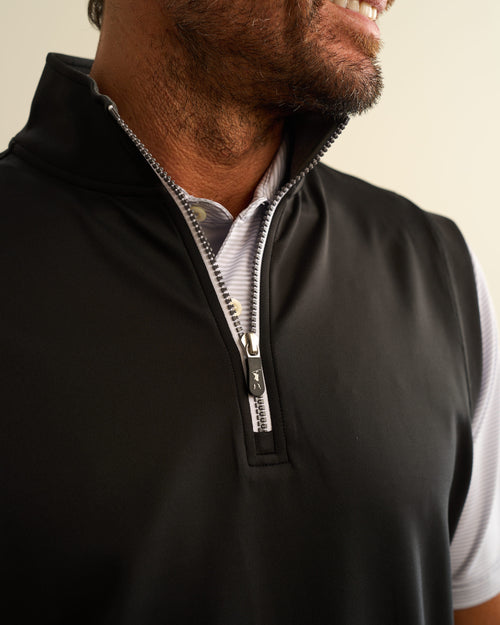 Caves Solid Quarter Zip Vest