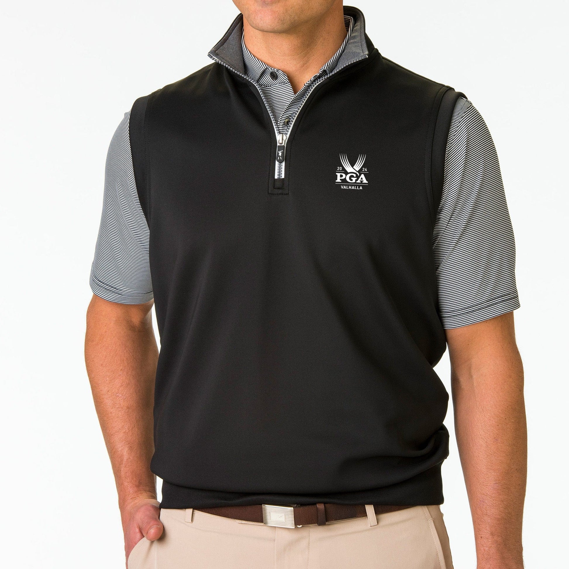 2024 PGA Championship Caves Solid Quarter Zip Vest - Fairway & Greene