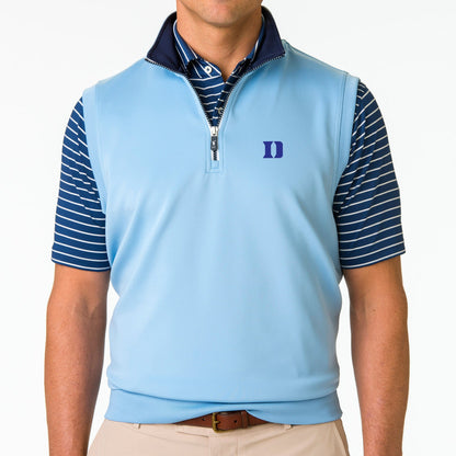 Duke University | Caves Solid Quarter Zip Vest | Collegiate - Fairway & Greene