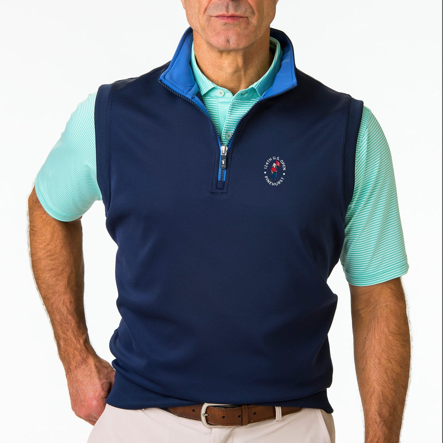 2024 US Open Caves Solid Quarter Zip Vest - Fairway & Greene