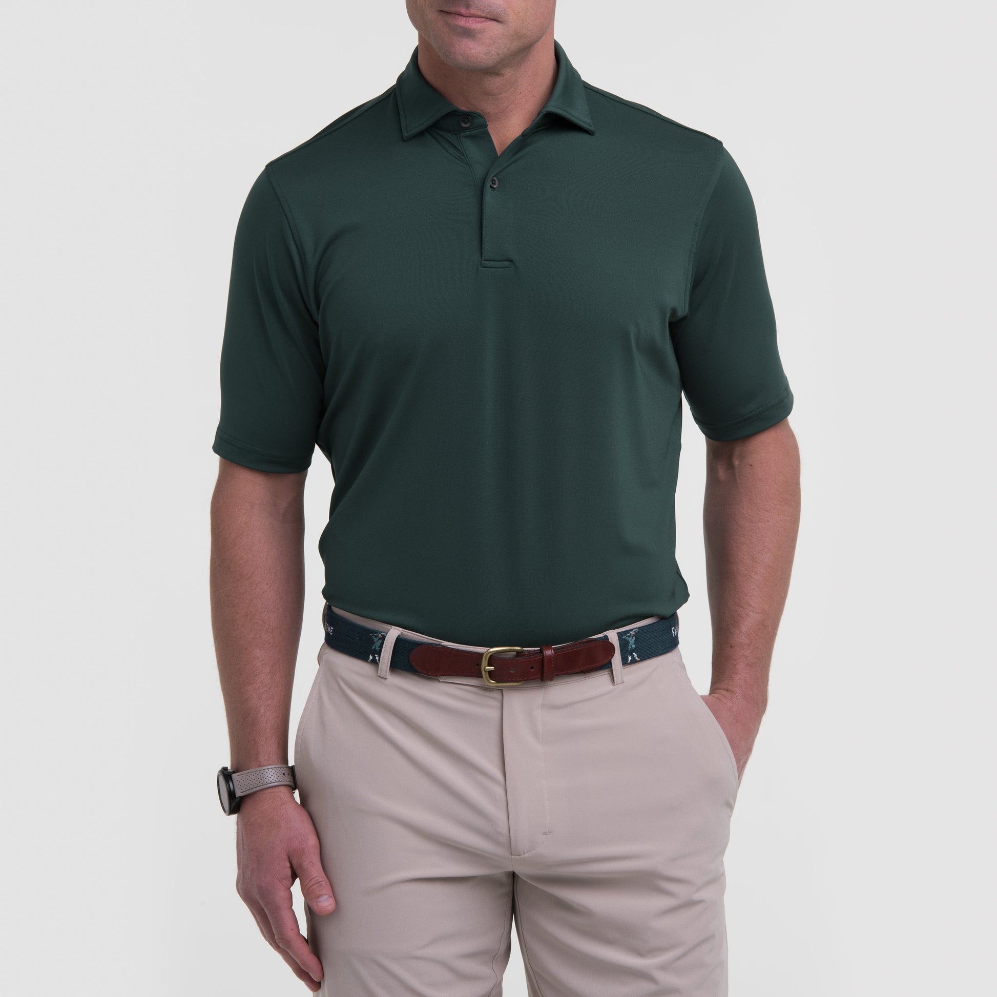 USA Tournament Solid Tech Jersey Polo-Sale - Fairway & Greene