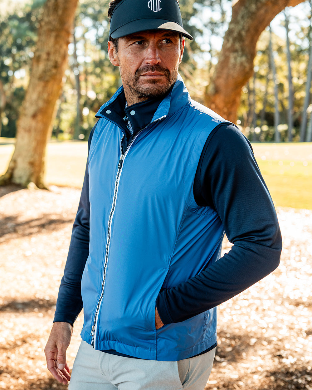 Caves Solid Quarter Zip Vest | Sleek Golf Style by Fairway & Greene