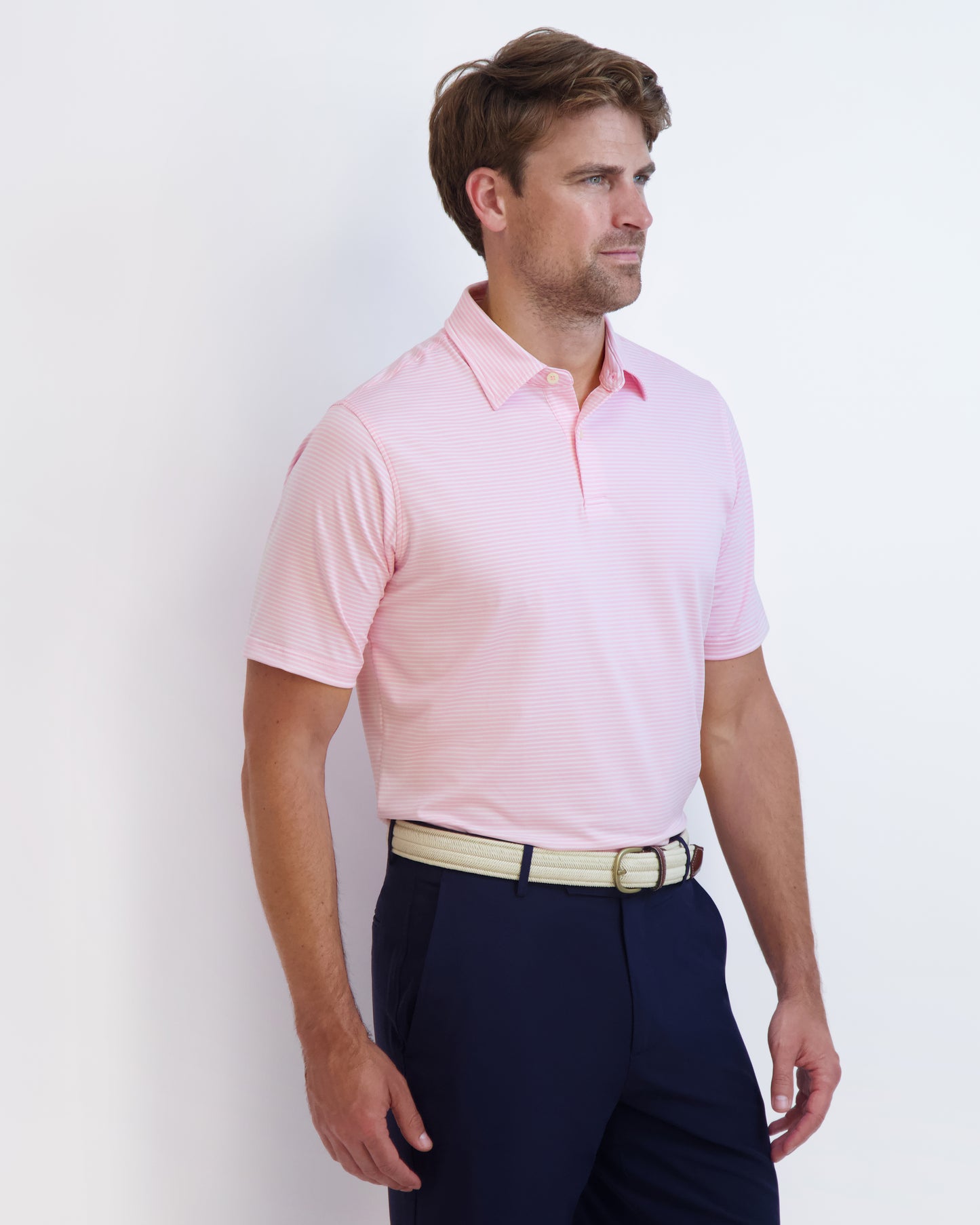 OWENS STRIPE TECH POLO