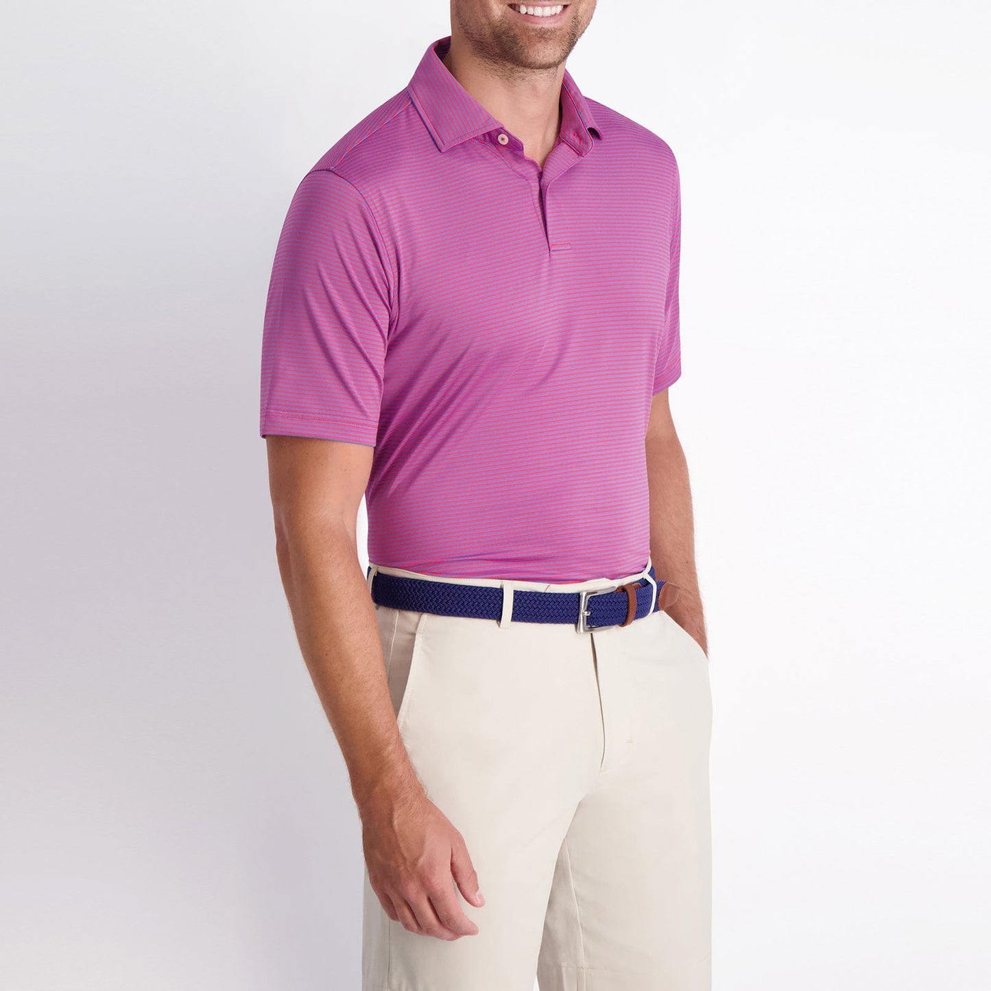 Owens Stripe Tech Polo-Sale - Fairway & Greene