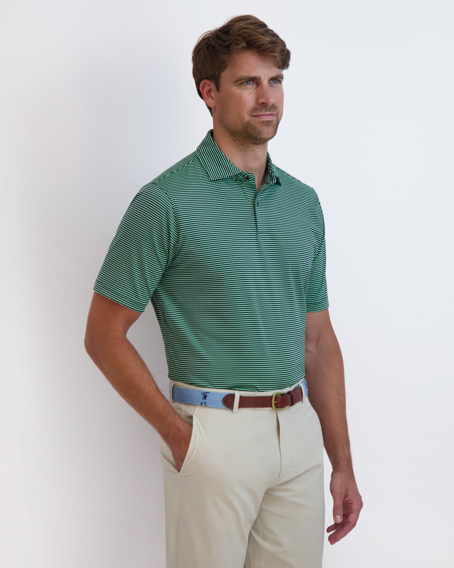 OWENS STRIPE TECH POLO