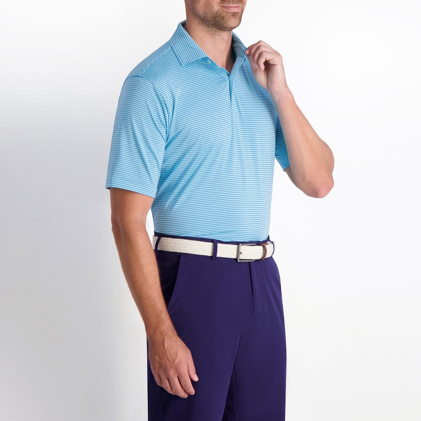 Owens Stripe Tech Polo-Sale - Fairway & Greene