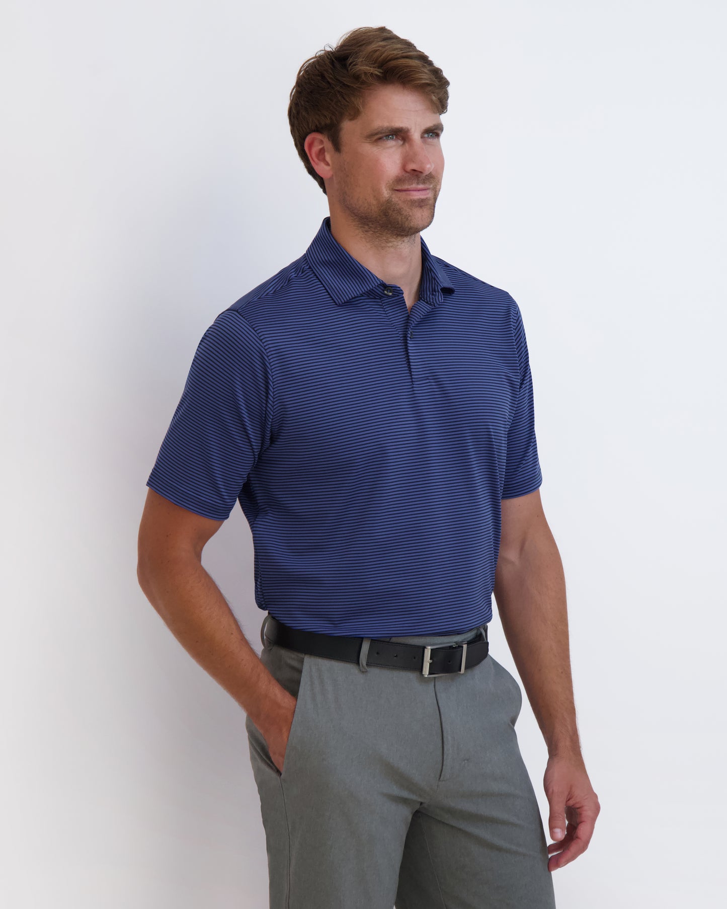 OWENS STRIPE TECH POLO