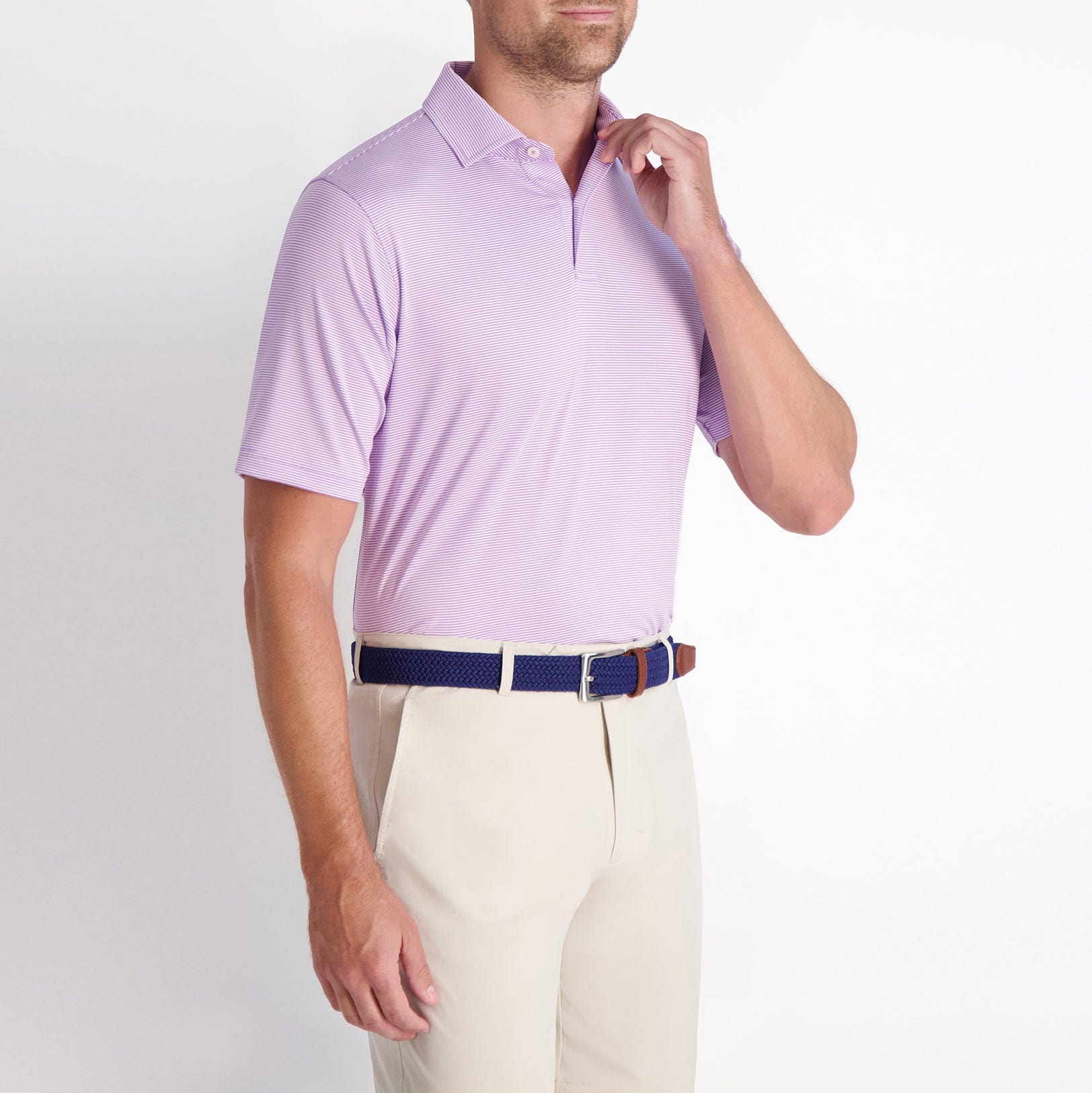 USA Mini Stripe Jersey Polo-Sale - Fairway & Greene