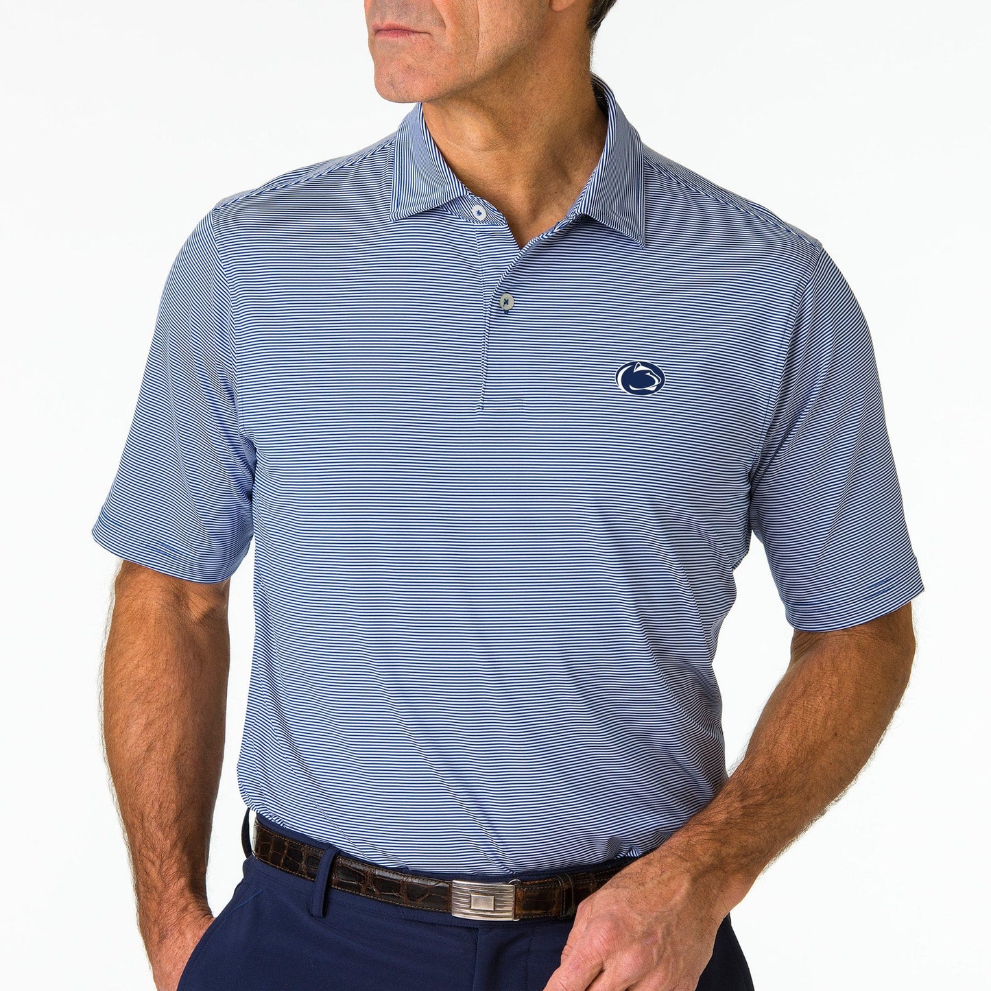 Penn State | USA Mini Stripe Jersey Polo | Collegiate - Fairway & Greene