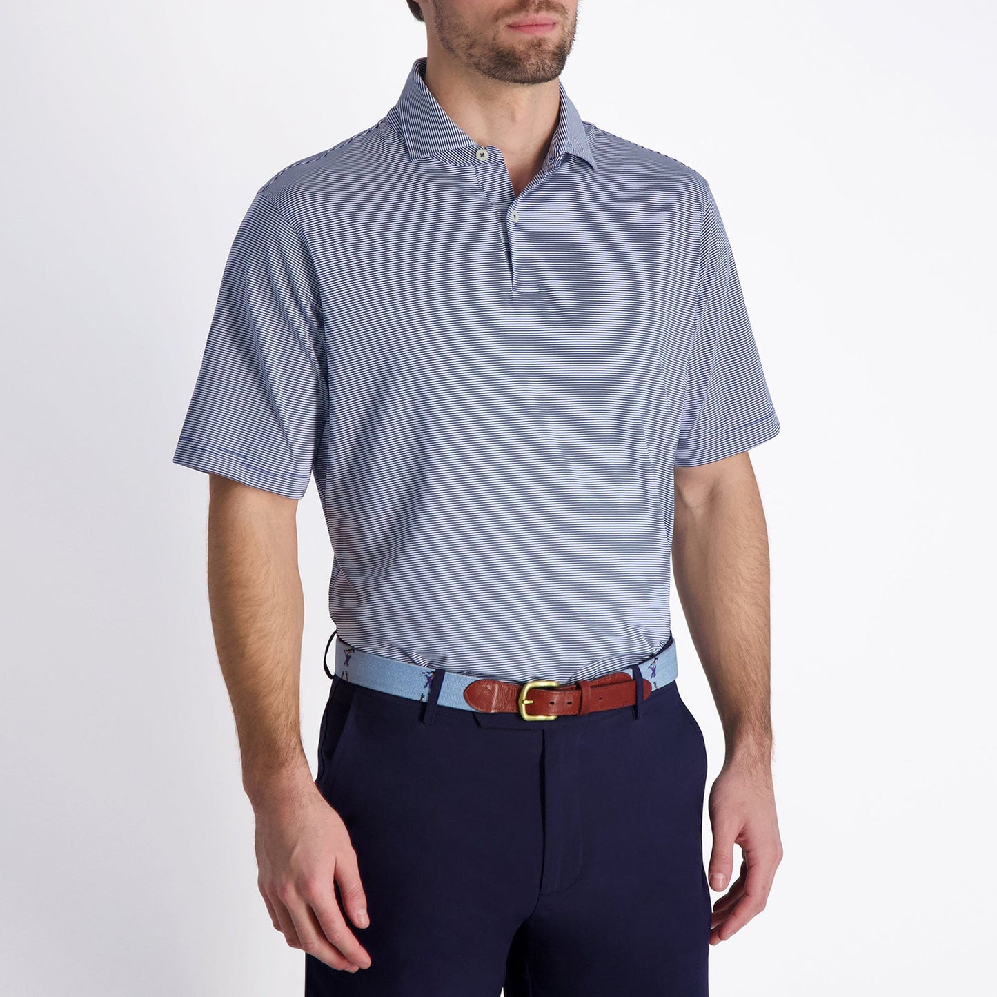 USA Mini Stripe Jersey Polo-Sale - Fairway & Greene