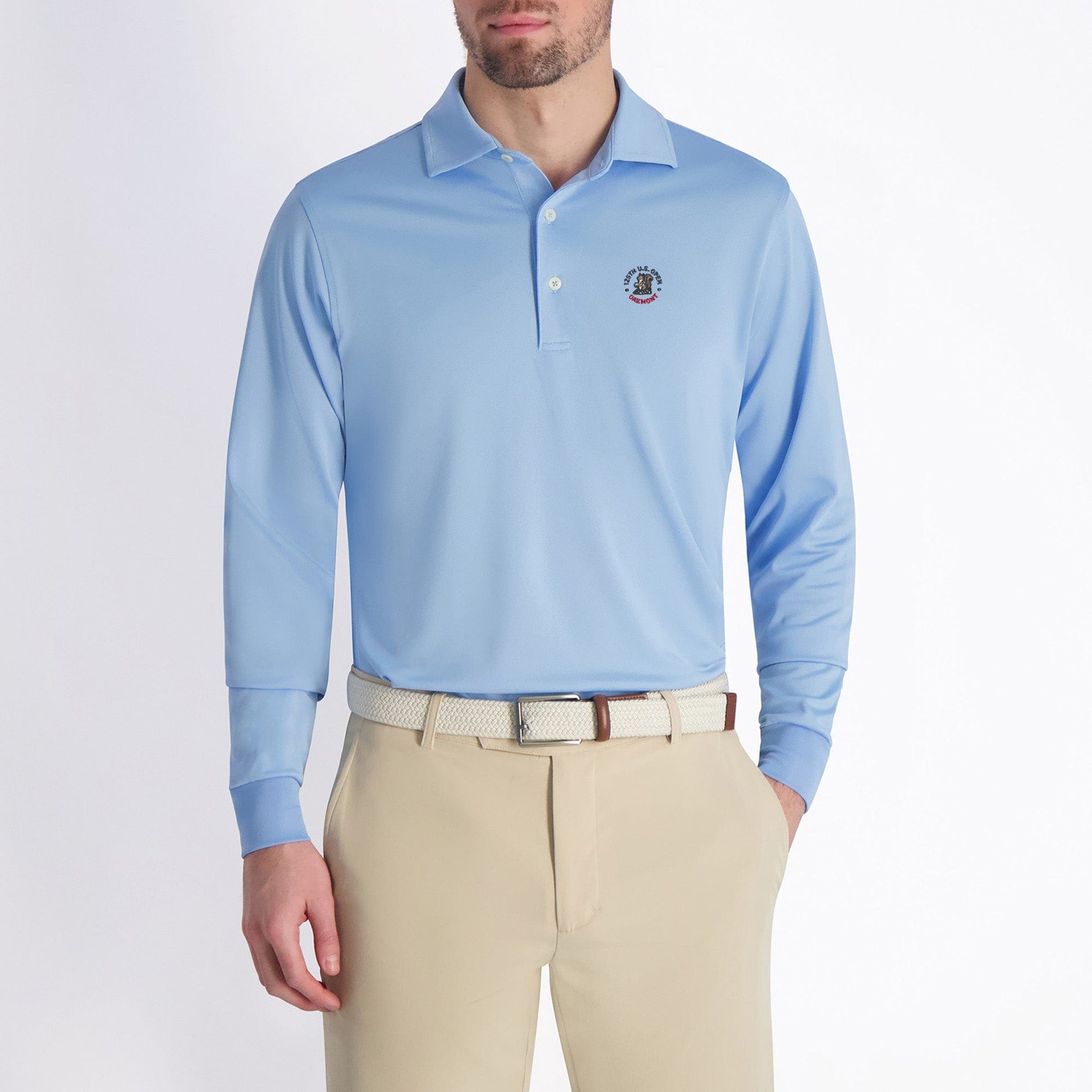 2025 U.S. OPEN | USA Mchugh Longsleeve Pique Polo - Fairway & Greene