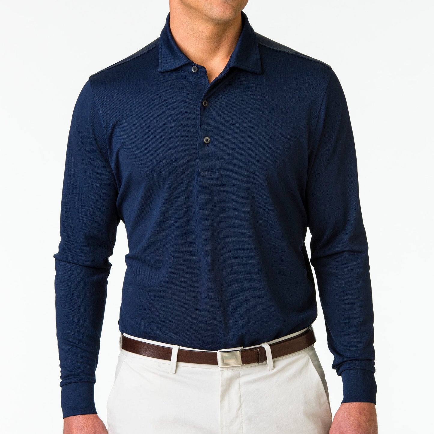 USA Mchugh Longsleeve Pique Polo - Fairway & Greene