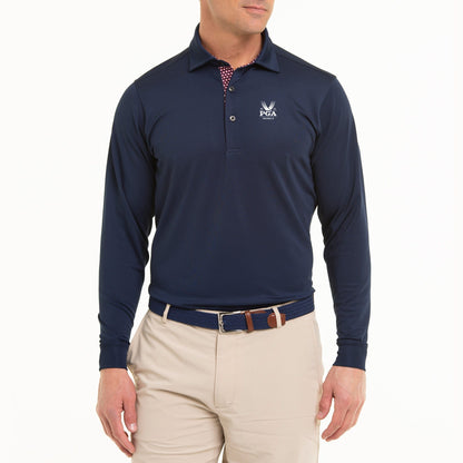 2024 PGA Championship USA Mchugh Longsleeve Pique Polo - Fairway & Greene