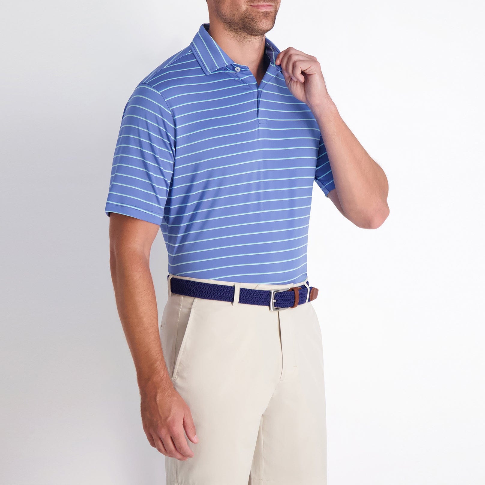 Faxon Stripe Jersey Polo-Sale - Fairway & Greene