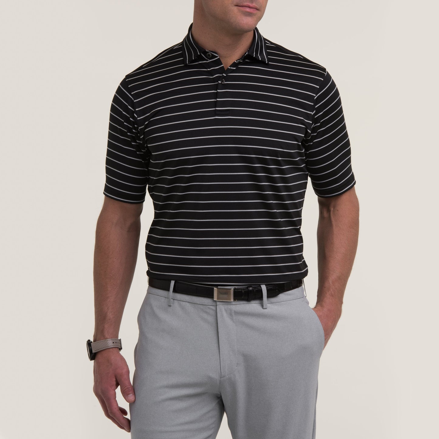 Faxon Stripe Jersey Polo-Sale