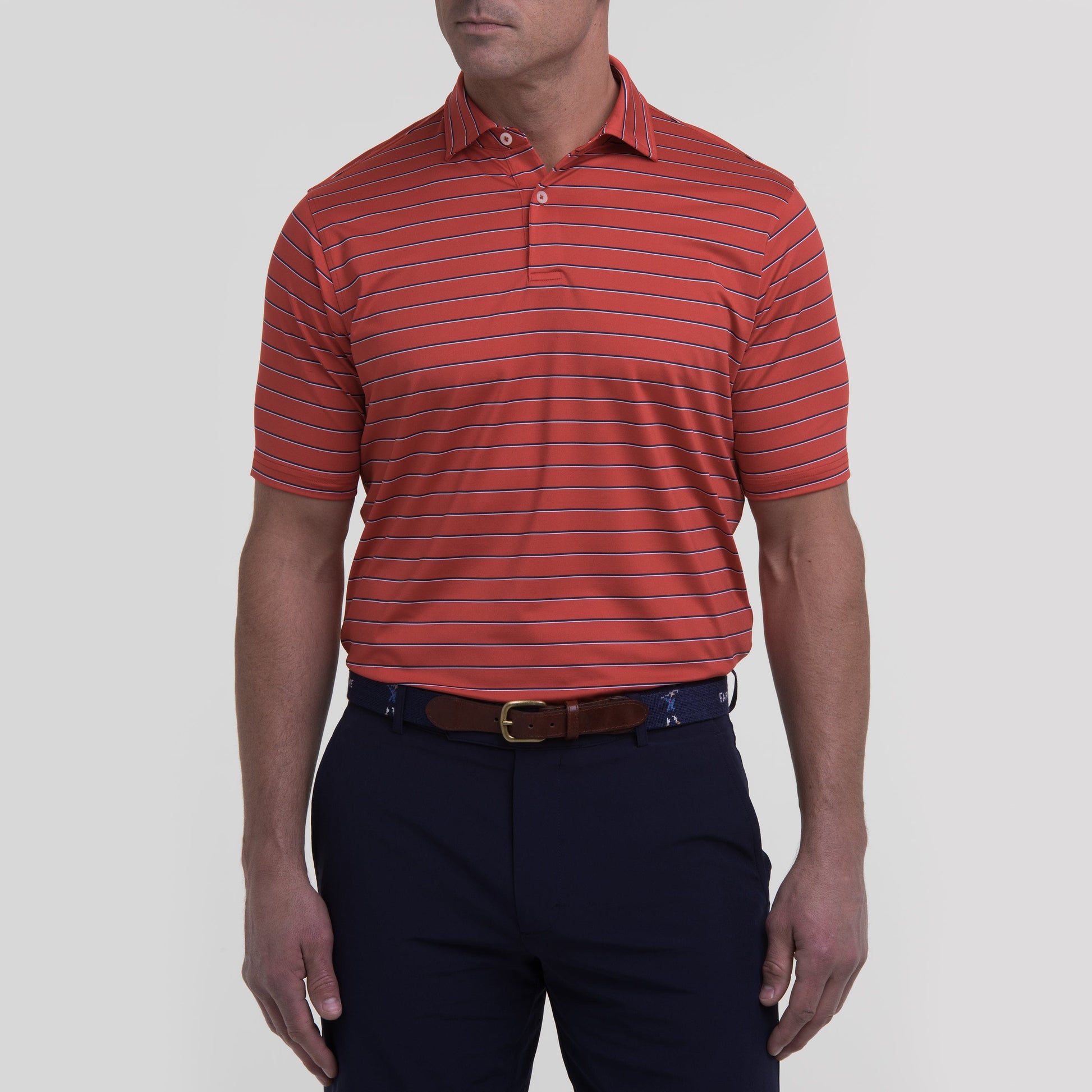 Faxon Stripe Jersey Polo-Sale - Fairway & Greene