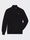 BARUFFA MERINO QUARTER ZIP WINDSWEATER | ICONIC GOLFER | BLACK