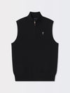 BARUFFA MERINO QUARTER ZIP WINDVEST | ICONIC GOLFER | BLACK