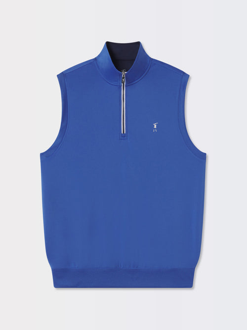 CAVES SOLID QUARTER ZIP VEST | ICONIC GOLFER | BALTIC