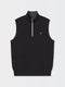 CAVES SOLID QUARTER ZIP VEST | ICONIC GOLFER | BLACK