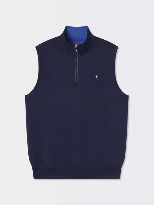 CAVES SOLID QUARTER ZIP VEST | ICONIC GOLFER | MARINE