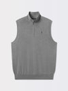 BARUFFA MERINO QUARTER ZIP WINDVEST | ICONIC GOLFER | LIGHT CHARCOAL